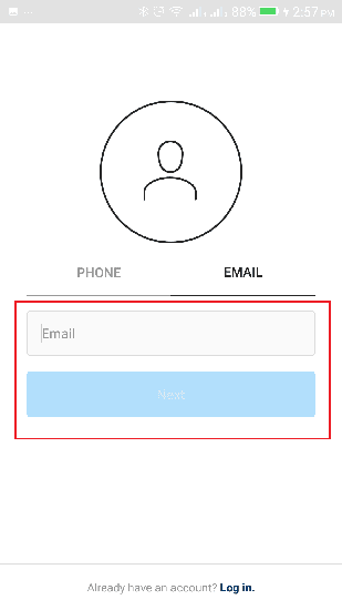 Create Instagram Account usign email