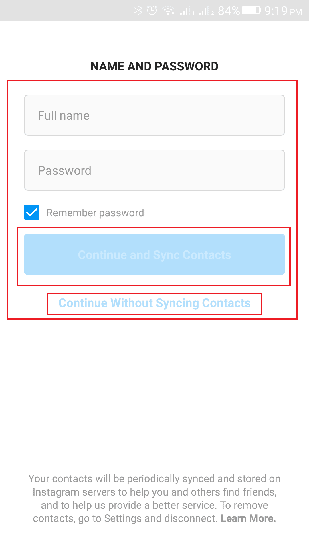 Fillup the registration form