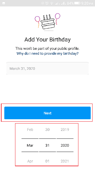 Provide your birth date